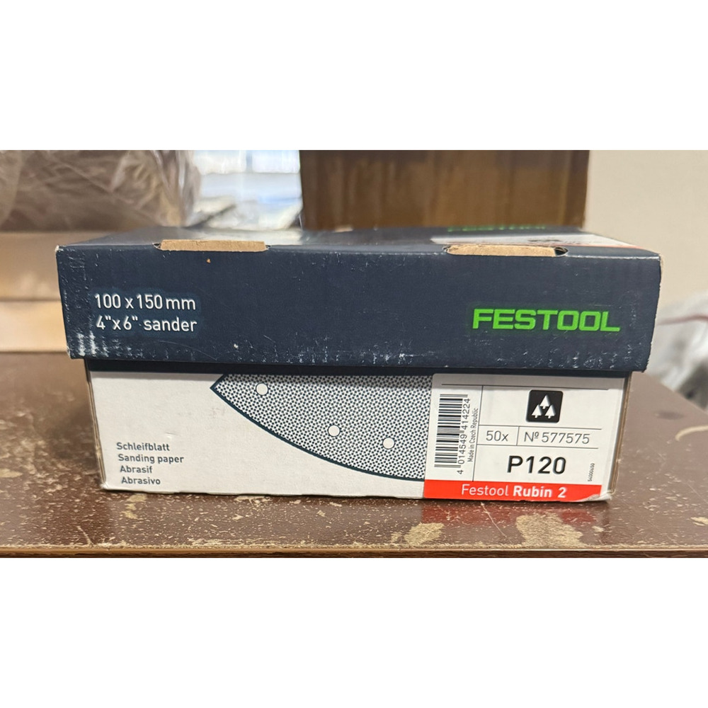 Festool P120 Grit Rubin 2 Abrasives for DTS 400 Sander, 50-Pack